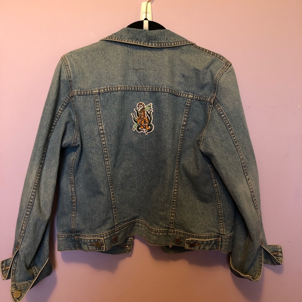 Calvin Klein Jean Jacket with Lion Patch